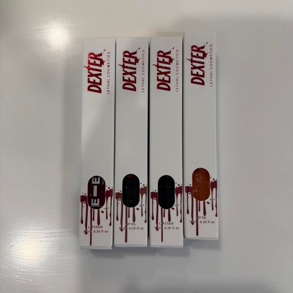 Dexter Lip Stain Bundle Lethal Cosmetics 4 Pack M99 Dark Passenger Makeup